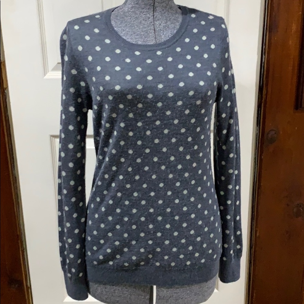 Long sleeve polka dot sweater